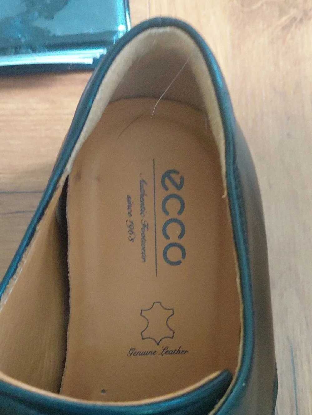Ecco Black Men's Leather Derby Lace-Up Shoes